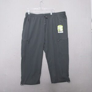 Libin Pants Women XXL Gray‎ Outdoor Hike Camp UPF Waterproof Cropped New NWT